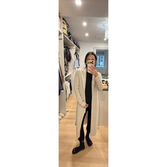 Maison de Papillion 100% Cashmere Beige Long Cardigan	XS - Picture 9 of 11